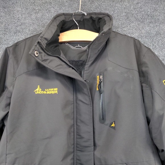 Moerdeng Men's Windbreaker Jacket Black Large Long Sleeve Waterproof Breathable - Picture 3 of 14